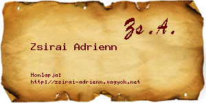 Zsirai Adrienn névjegykártya